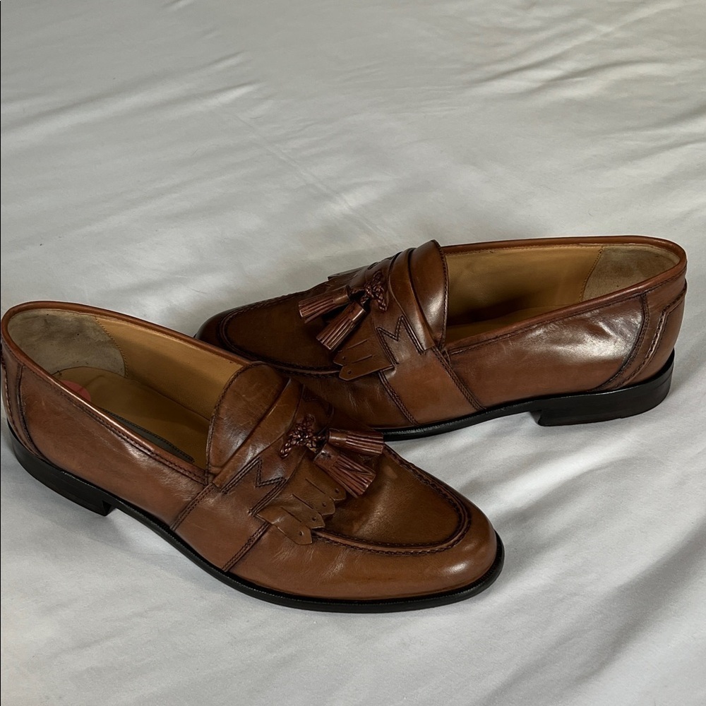 Johnston & Murphy Brown Leather Kiltie Tassel Loafers